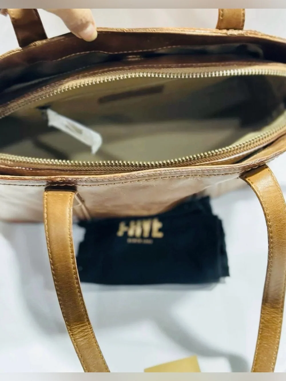 Frye structured leather